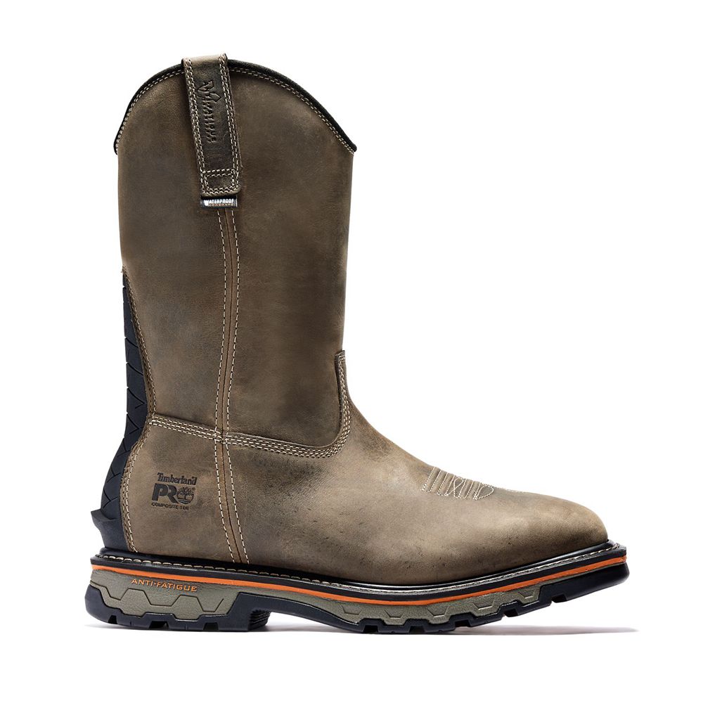 Bocanci Pro Timberland Barbati Maro - True Grit Waterproof Soft-Toe Pull-On - Romania - BPKICN389